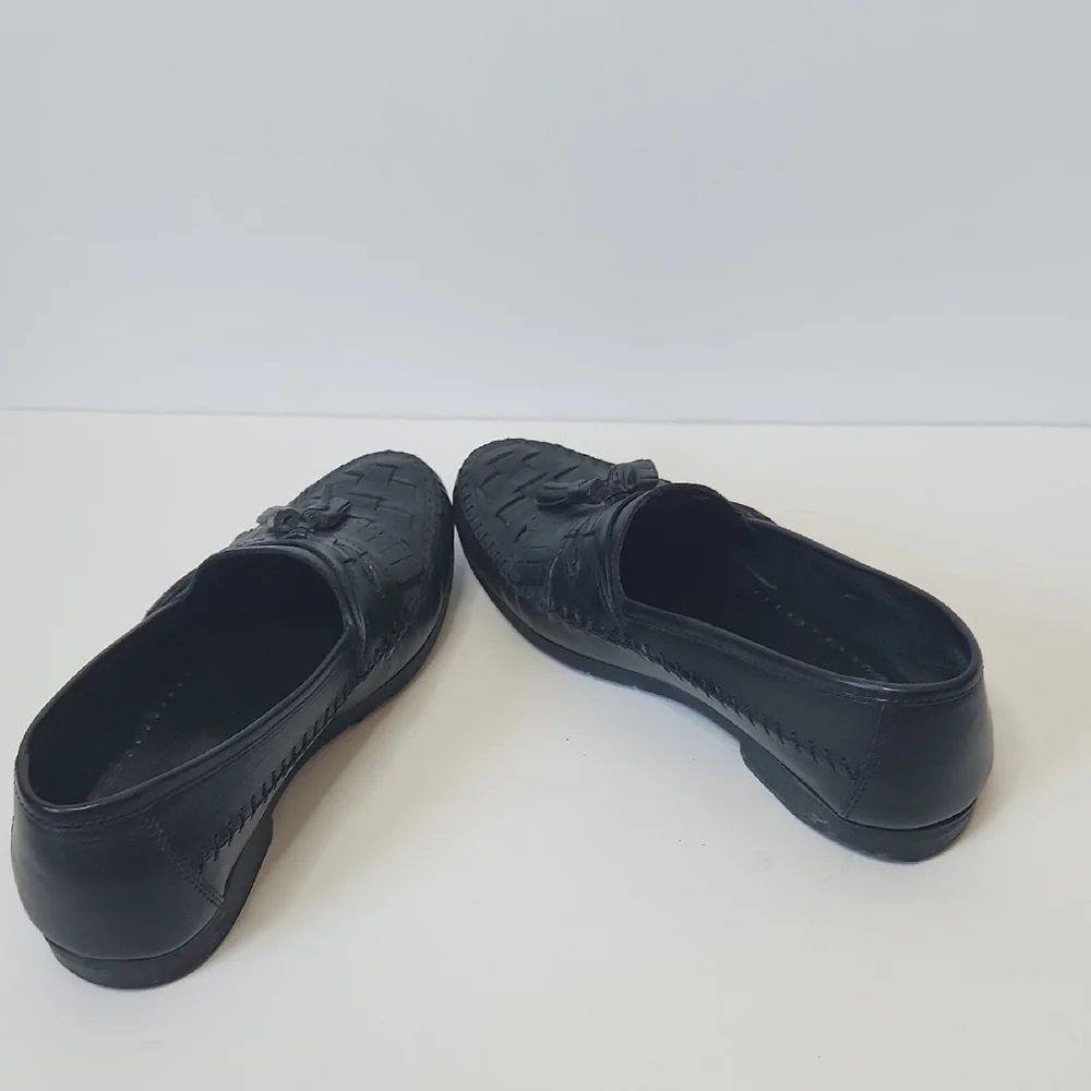 Dr. Scholl's Men's Black Leather Slip-On Loafers Size 9